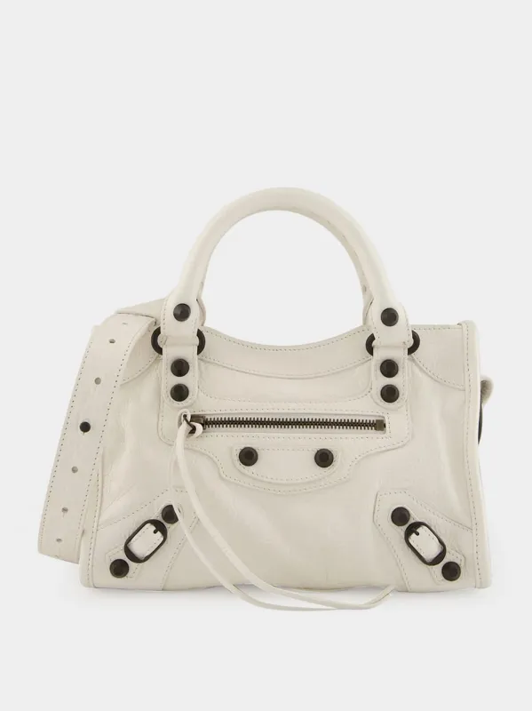 Le City Mini Bag in Optic White Lambskin Leatherskin sold by Fashion Clinic