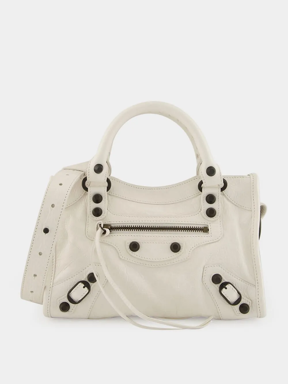Le City Mini Bag in Optic White Lambskin Leatherskin sold by Fashion Clinic