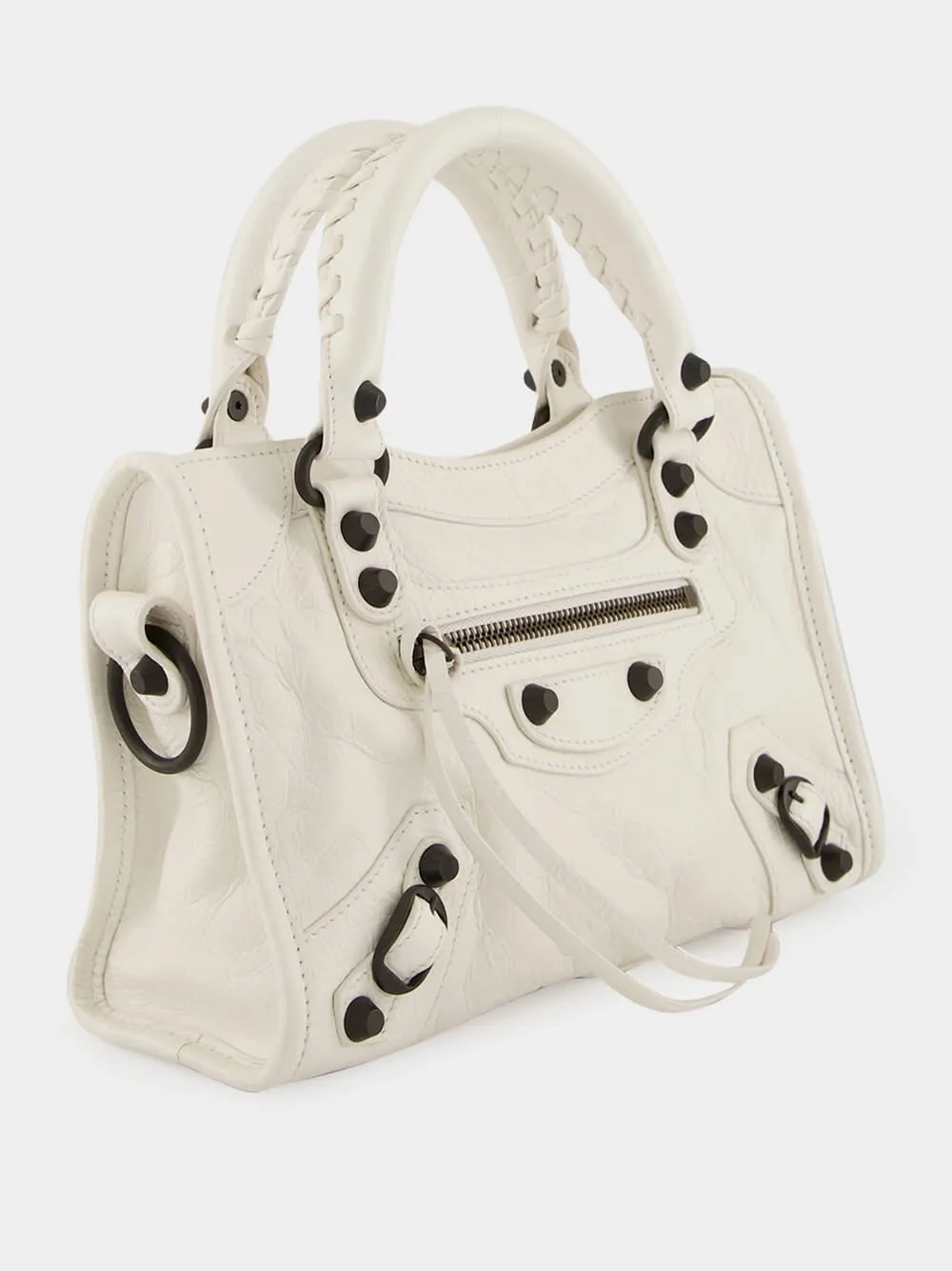 Le City Mini Bag in Optic White Lambskin Leatherskin sold by Fashion Clinic product image thumbnail 5