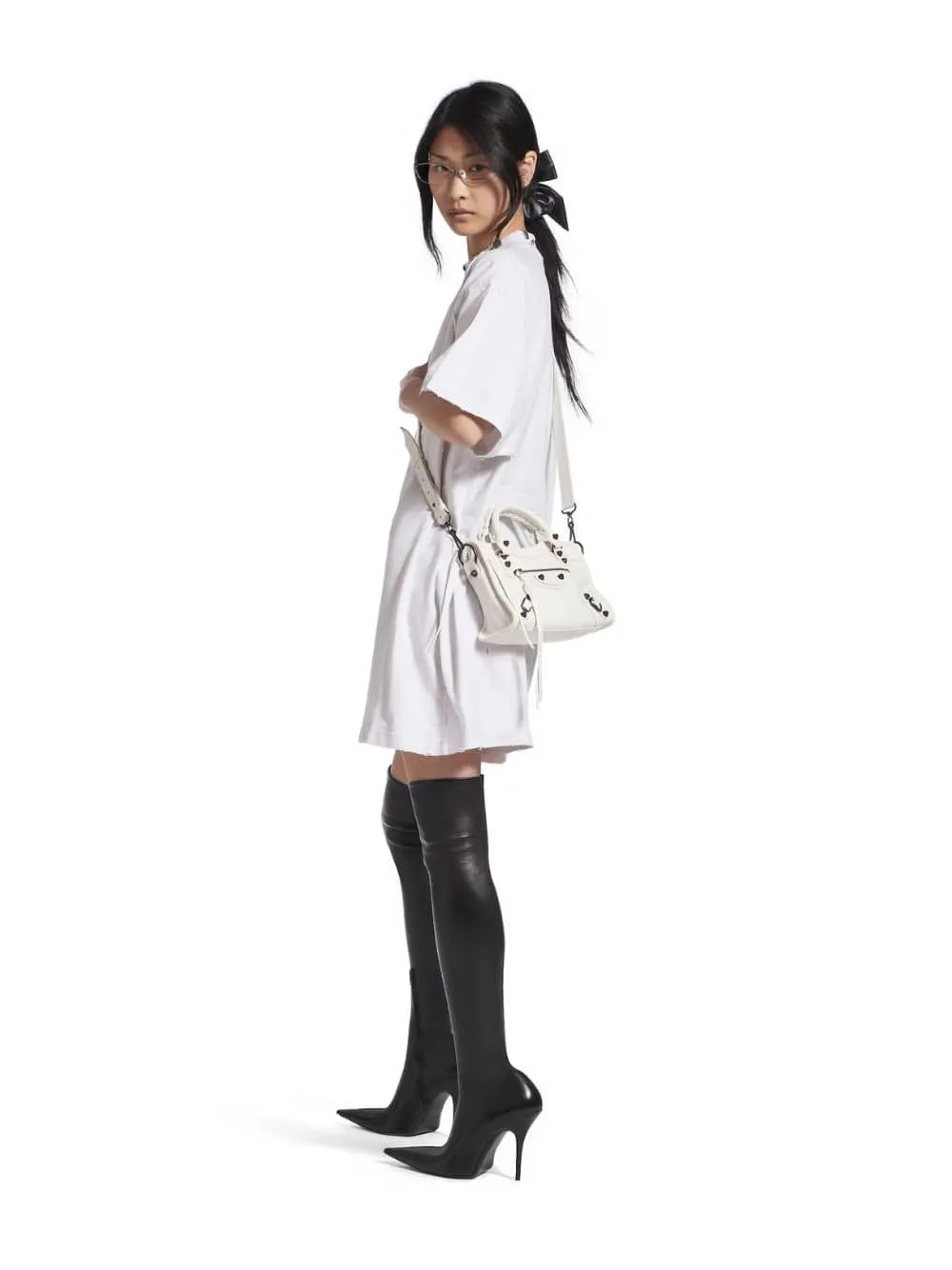Le City Mini Bag in Optic White Lambskin Leatherskin sold by Fashion Clinic product image thumbnail 4