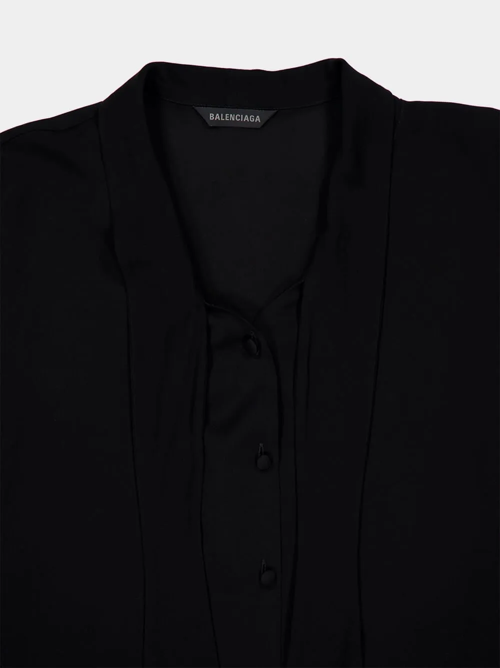 Black Washed Silk Scarf Blouse sold by Fashion Clinic product image thumbnail 5