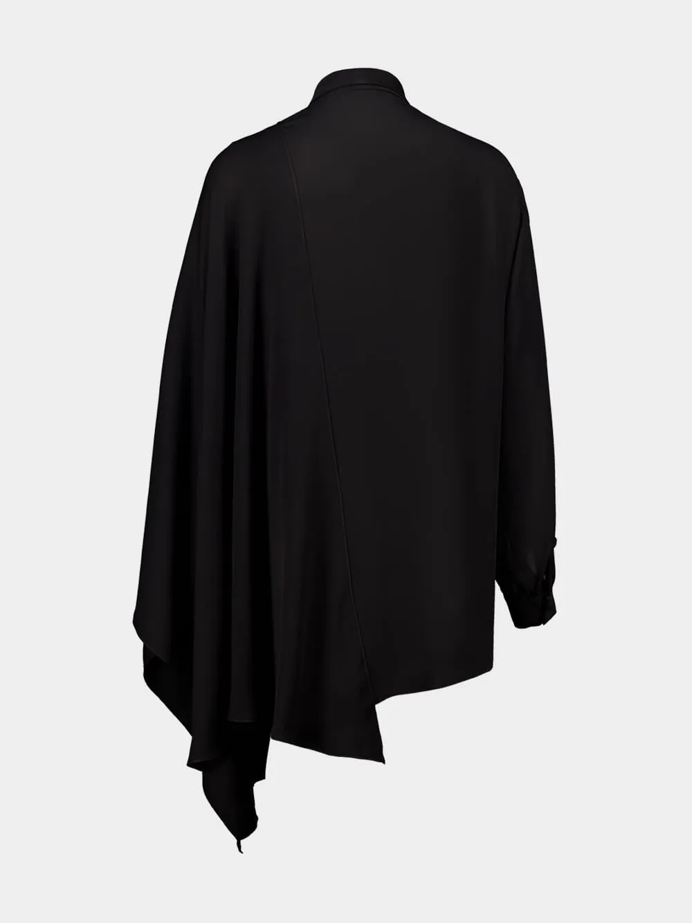 Black Washed Silk Scarf Blouse sold by Fashion Clinic product image thumbnail 3