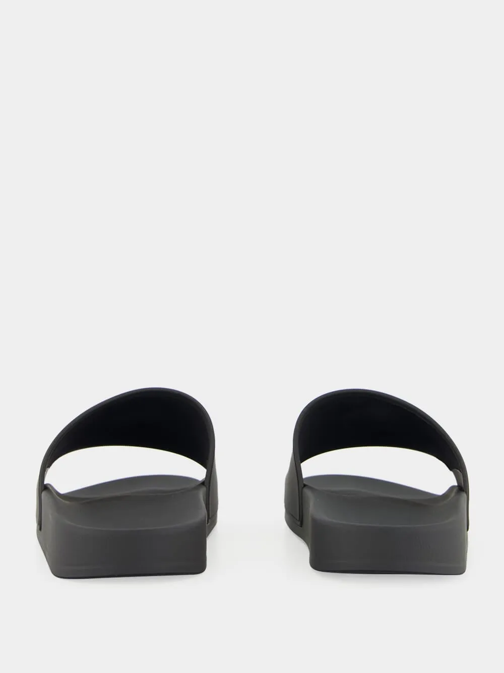Black Rubber Pool Slide Sandals sold by Fashion Clinic product image thumbnail 5