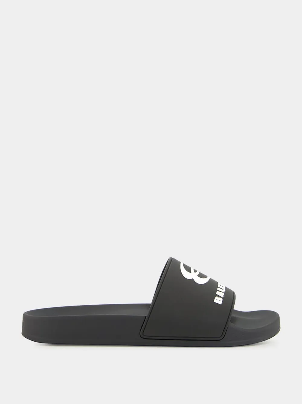 Black Rubber Pool Slide Sandals sold by Fashion Clinic