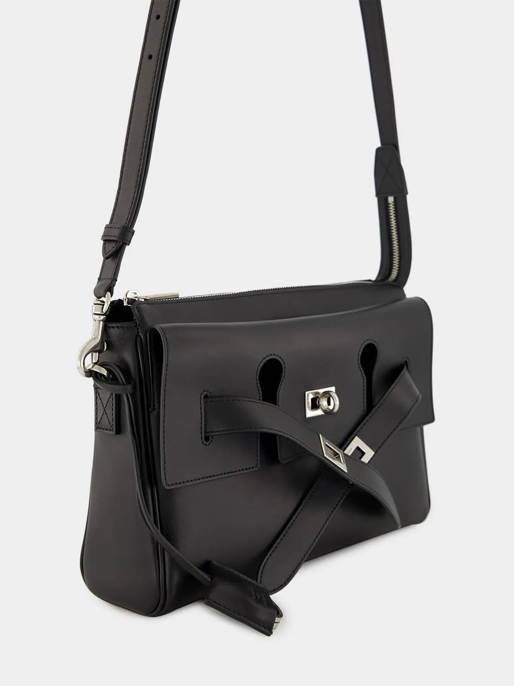 Bel Air Small Zipped Messenger Bag Black sold by Fashion Clinic product image thumbnail 3