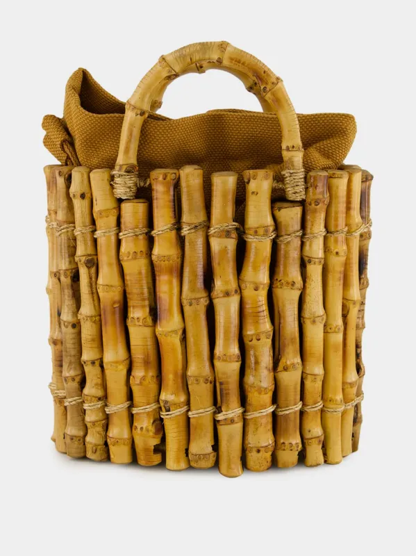 Amalfi Bamboo Bucket Bag sold by Fashion Clinic