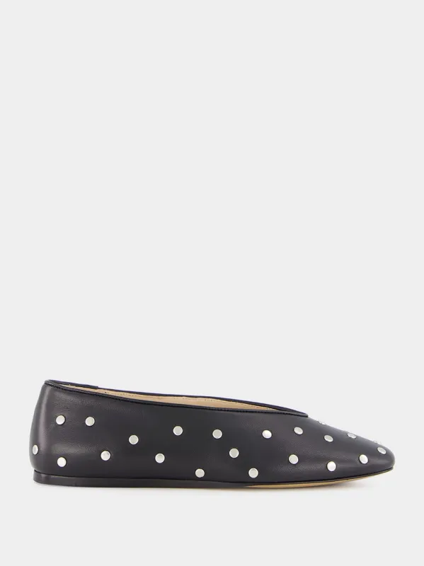 Black Studded Regency Slipper sold by Fashion Clinic