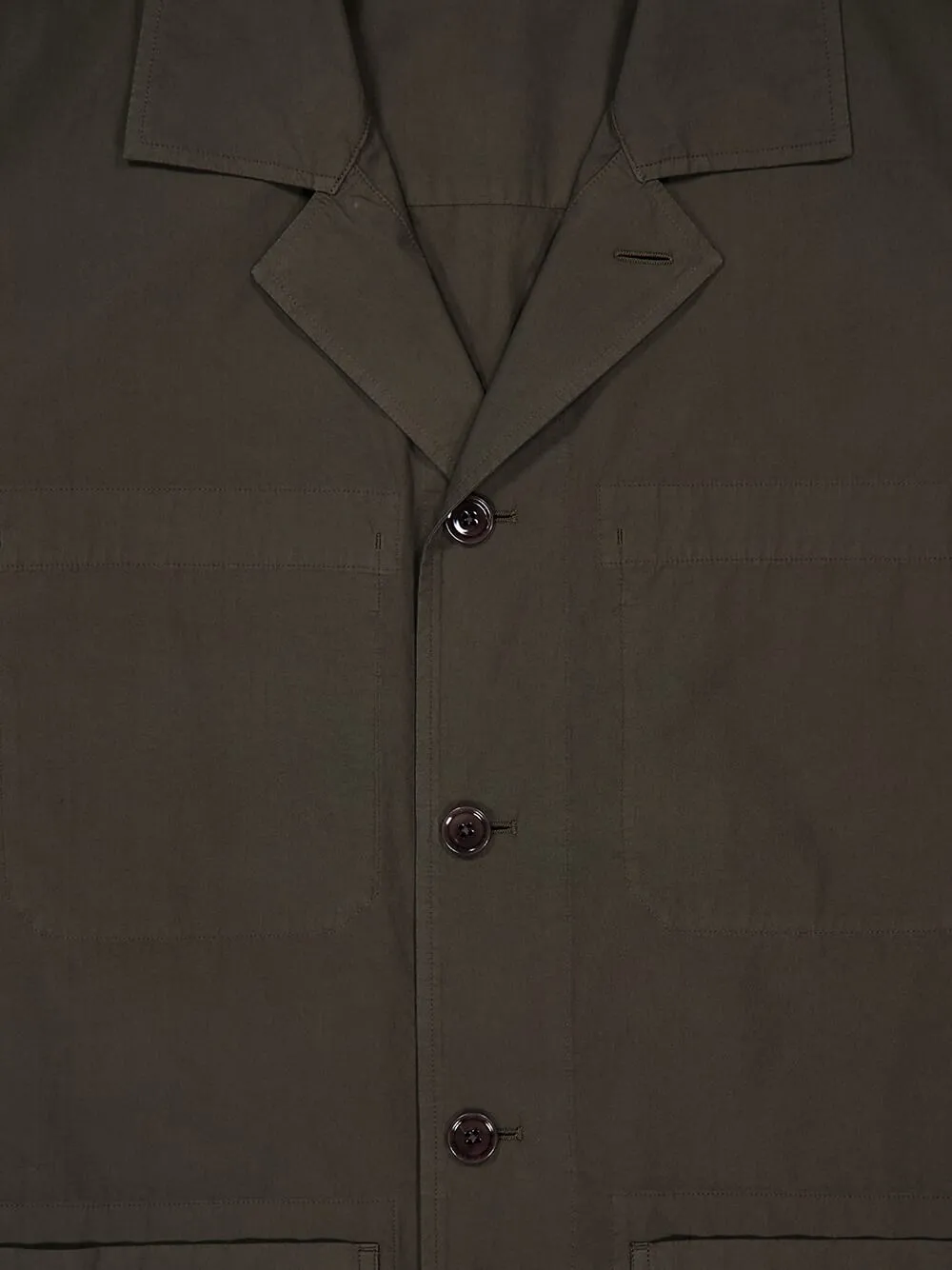 Dark Brown Cotton Workwear Shirt Jacket sold by Fashion Clinic product image thumbnail 3