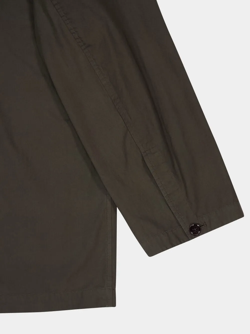 Dark Brown Cotton Workwear Shirt Jacket sold by Fashion Clinic product image thumbnail 4