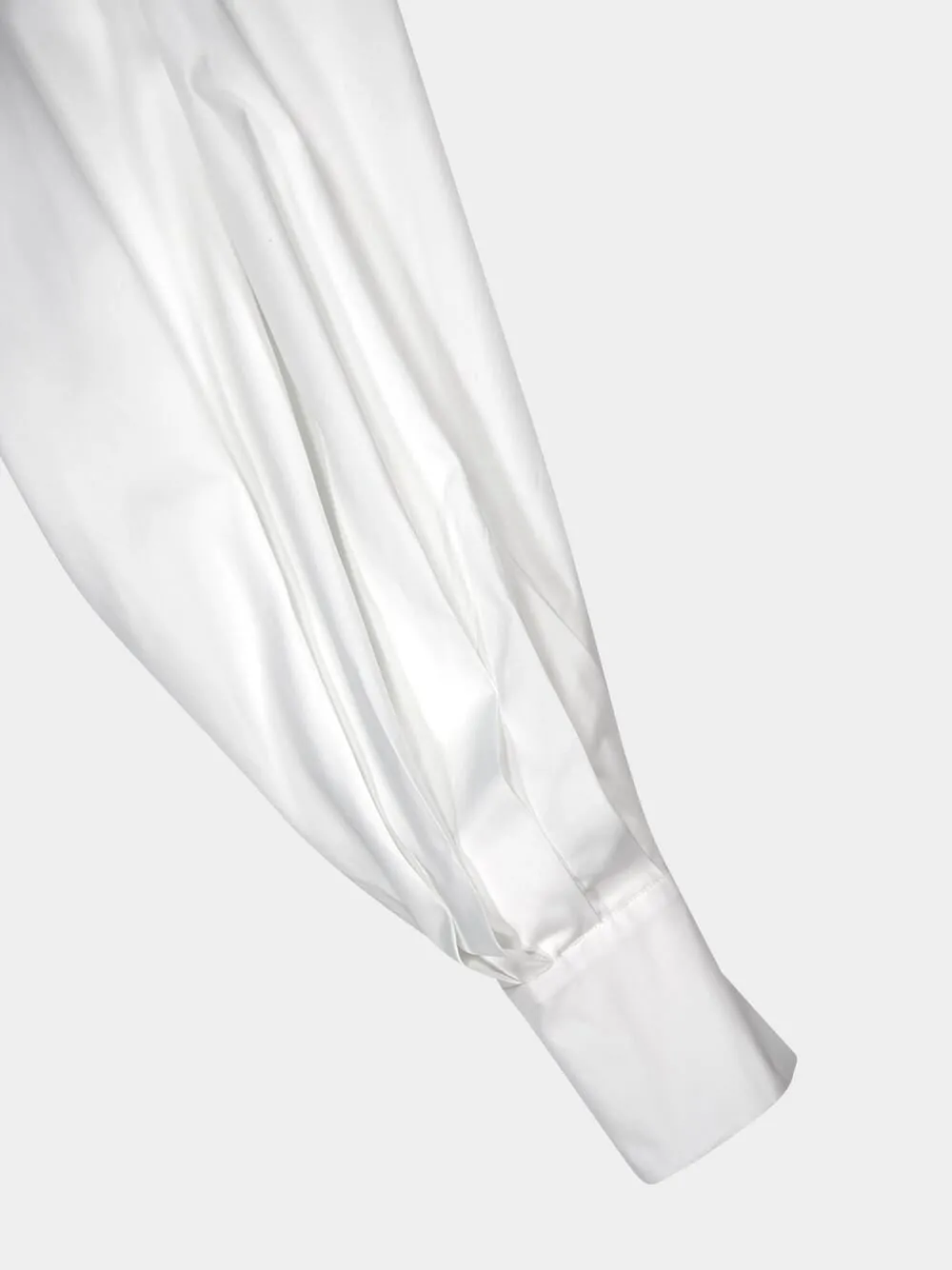 White Cotton Poplin Puff Sleeve Shirt sold by Fashion Clinic product image thumbnail 4