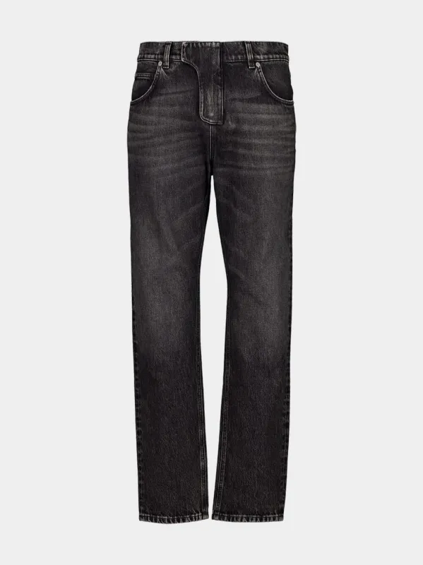 Dark Grey Regular-Fit Denim Jeans sold by Fashion Clinic