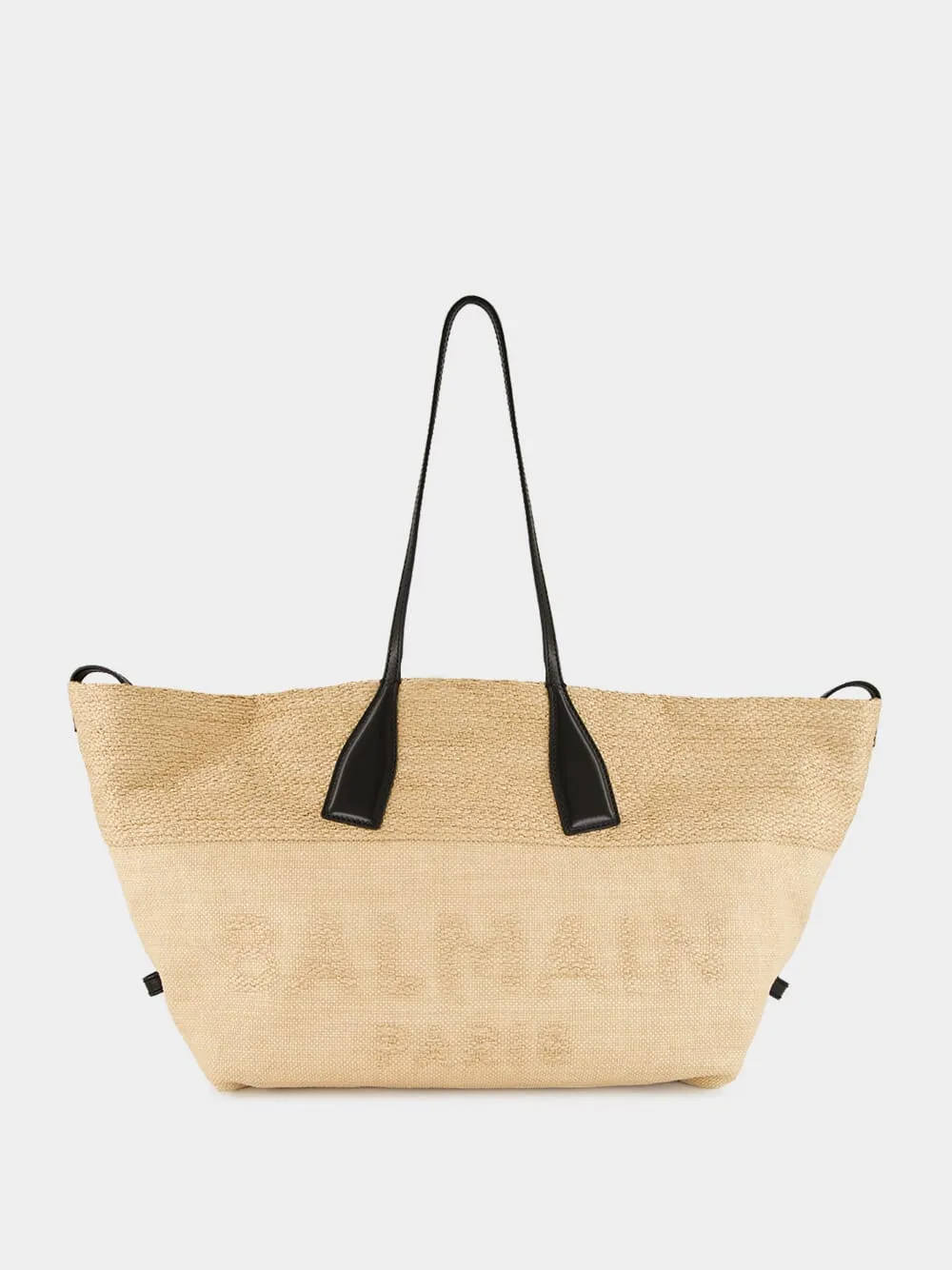 Brown Track Raffia Tote Bag sold by Fashion Clinic product image thumbnail 2