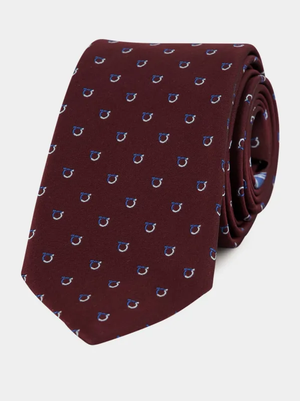 Bordeaux Jacquard Silk Tie sold by Fashion Clinic