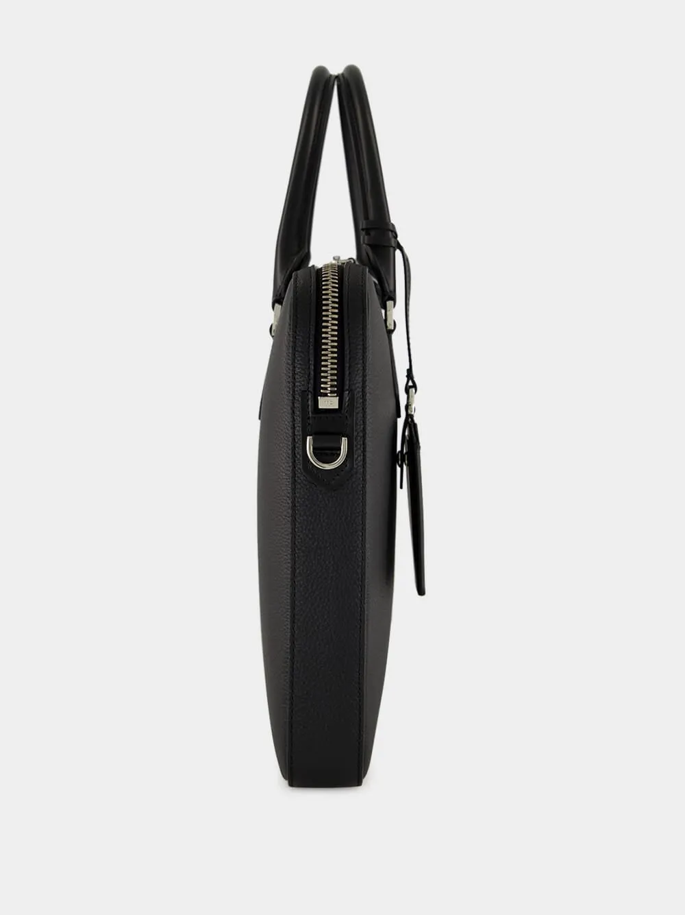Black Grain Leather Elliot Briefcase sold by Fashion Clinic product image thumbnail 4