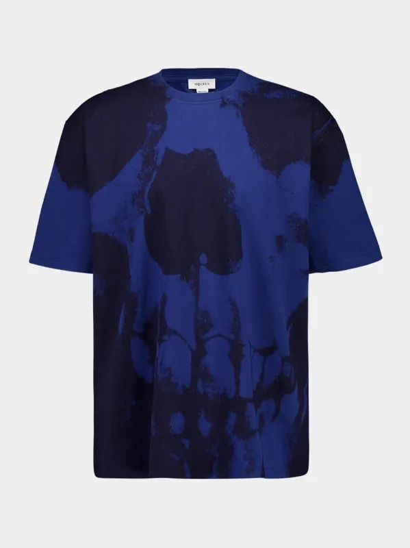 Black and Blue Engineered Skull T-Shirt sold by Fashion Clinic