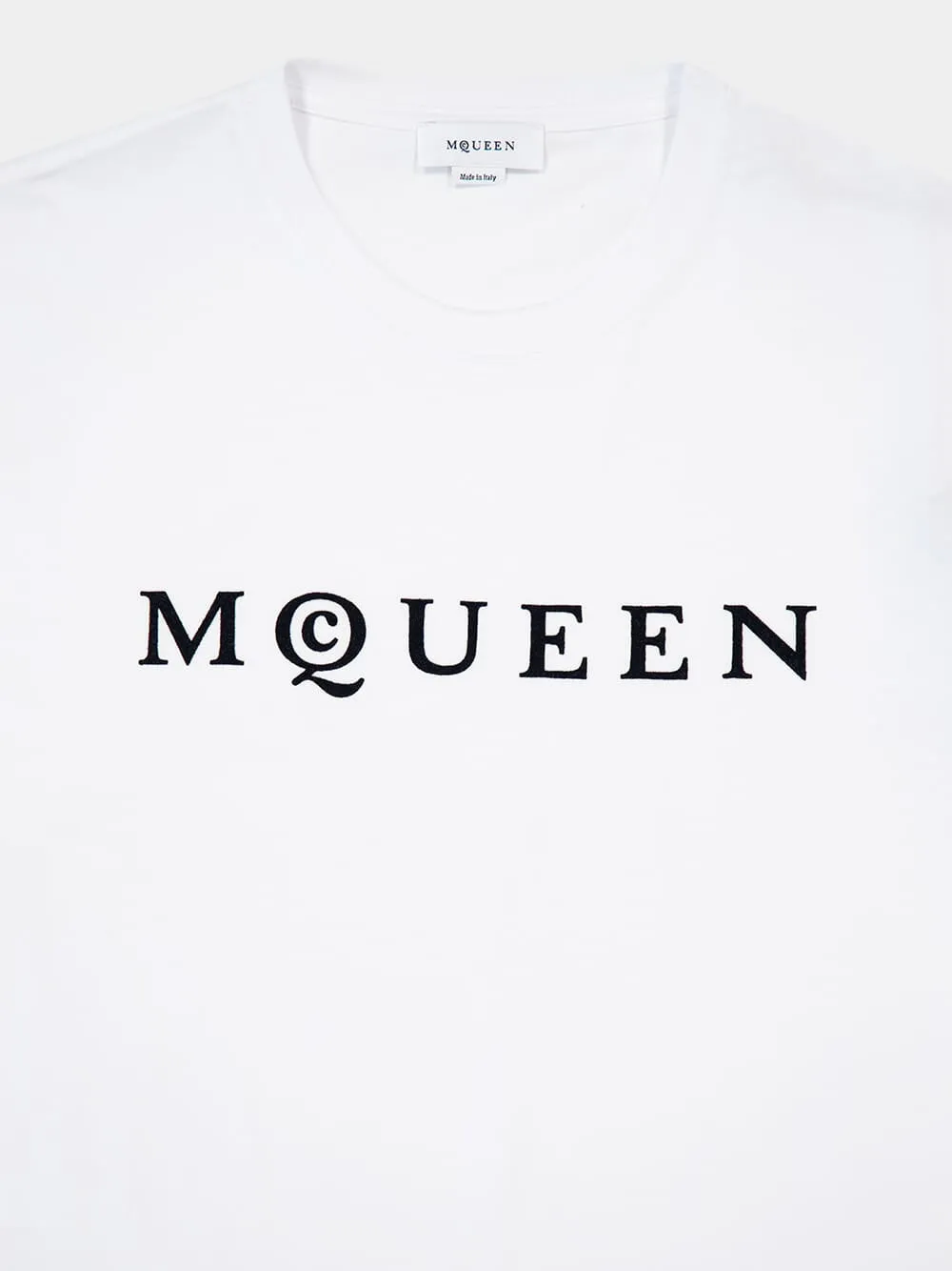 White Logo Cotton T-Shirt sold by Fashion Clinic product image thumbnail 5