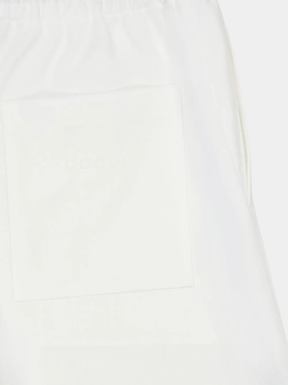 White Linen Logo Shorts sold by Fashion Clinic product image thumbnail 4