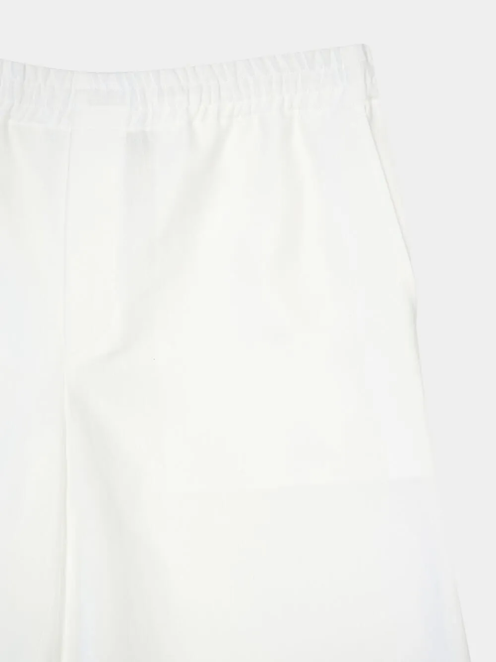 White Linen Logo Shorts sold by Fashion Clinic product image thumbnail 3