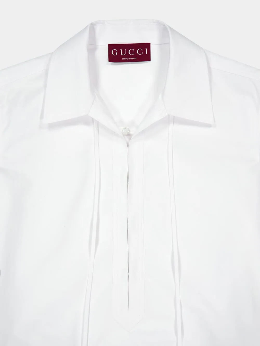 White Shirt Dress with Horsebit Detail sold by Fashion Clinic product image thumbnail 3