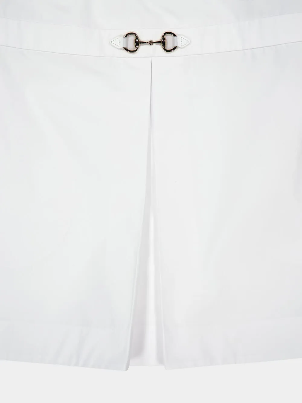 White Shirt Dress with Horsebit Detail sold by Fashion Clinic product image thumbnail 4