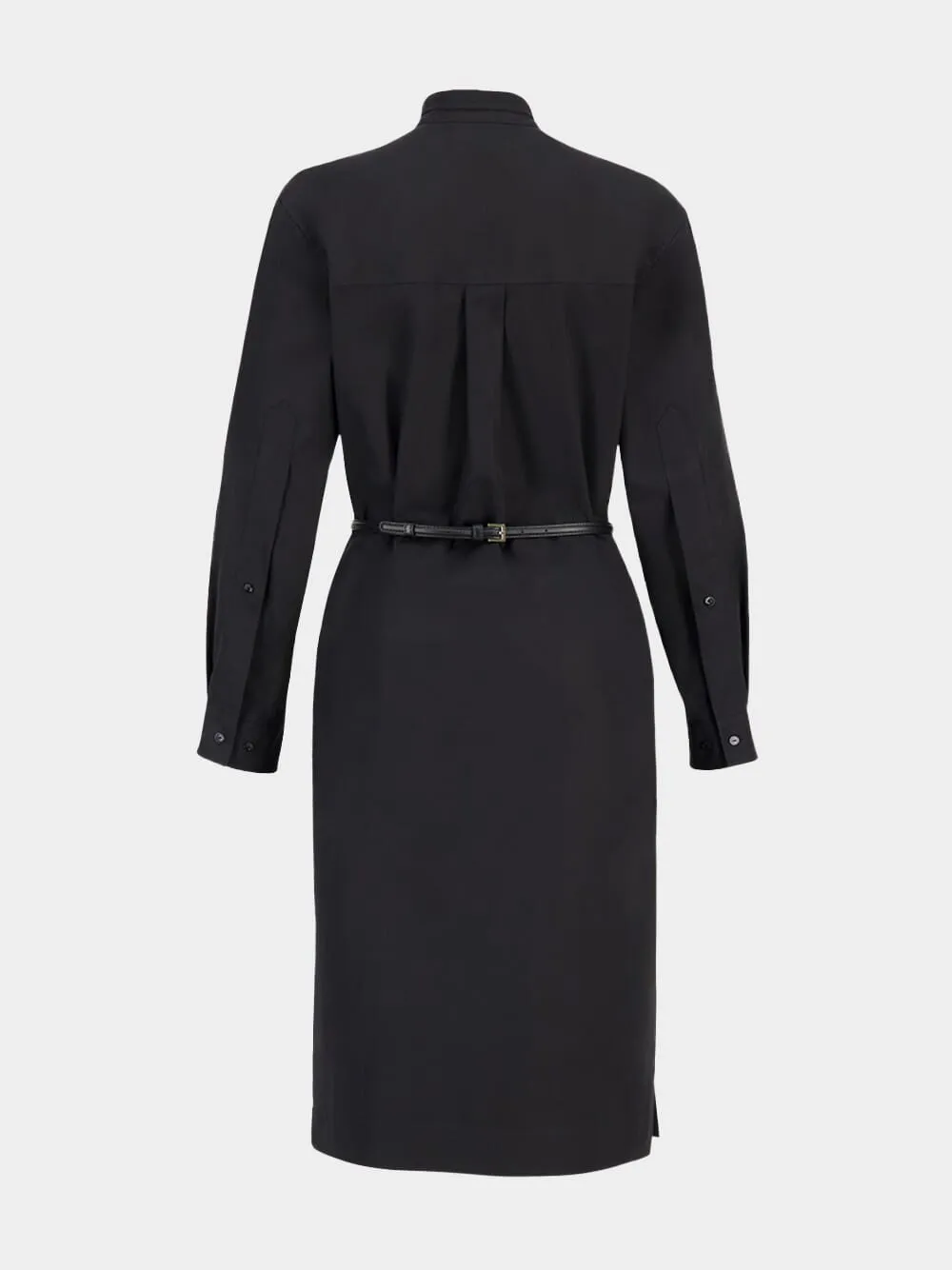 Black Cotton Dress with Horsebit Belt sold by Fashion Clinic product image thumbnail 2