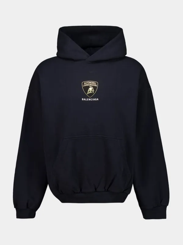Faded Black Lamborghini Sweatshirt Medium Fit made by Balenciaga