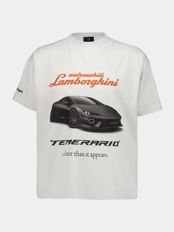 Dirty White Lamborghini Graphic T-Shirt sold by Fashion Clinic
