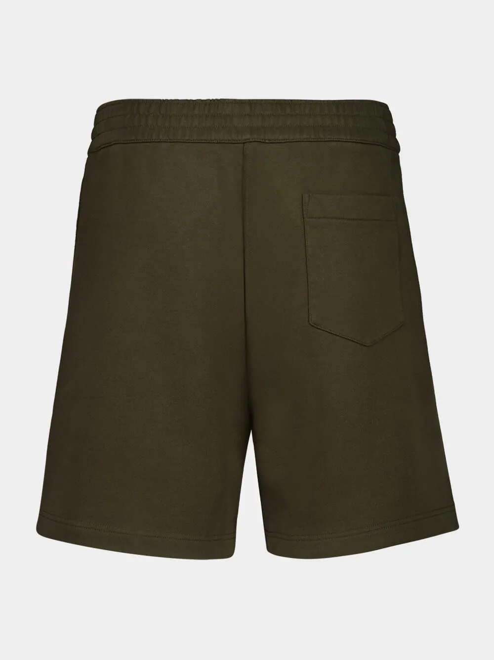 Khaki Green Logo Cotton Shorts sold by Fashion Clinic product image thumbnail 2