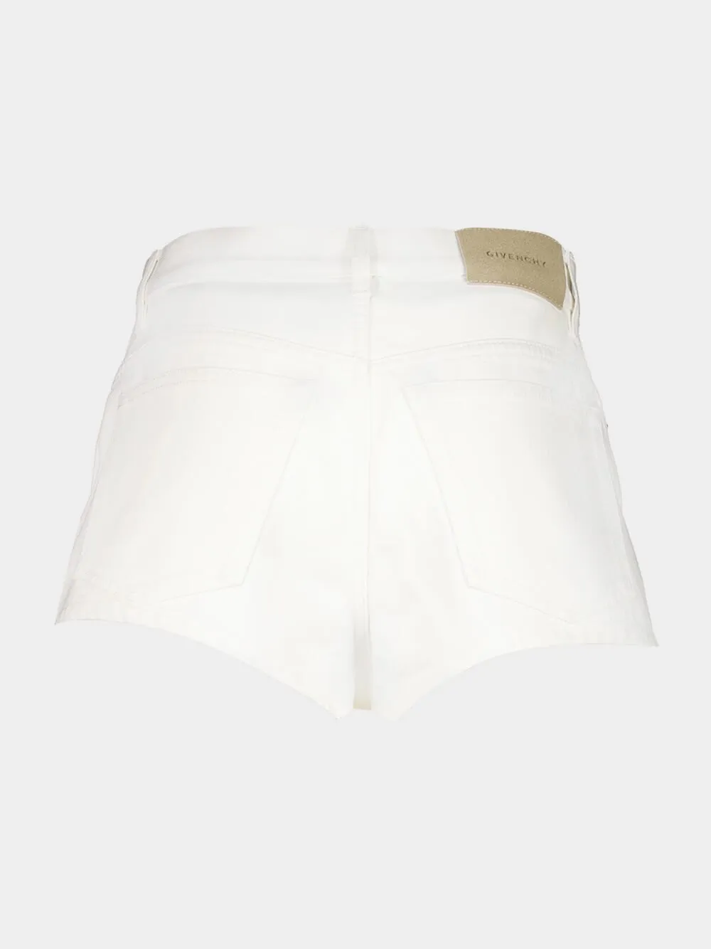 White Polaris Denim Shorts sold by Fashion Clinic product image thumbnail 2