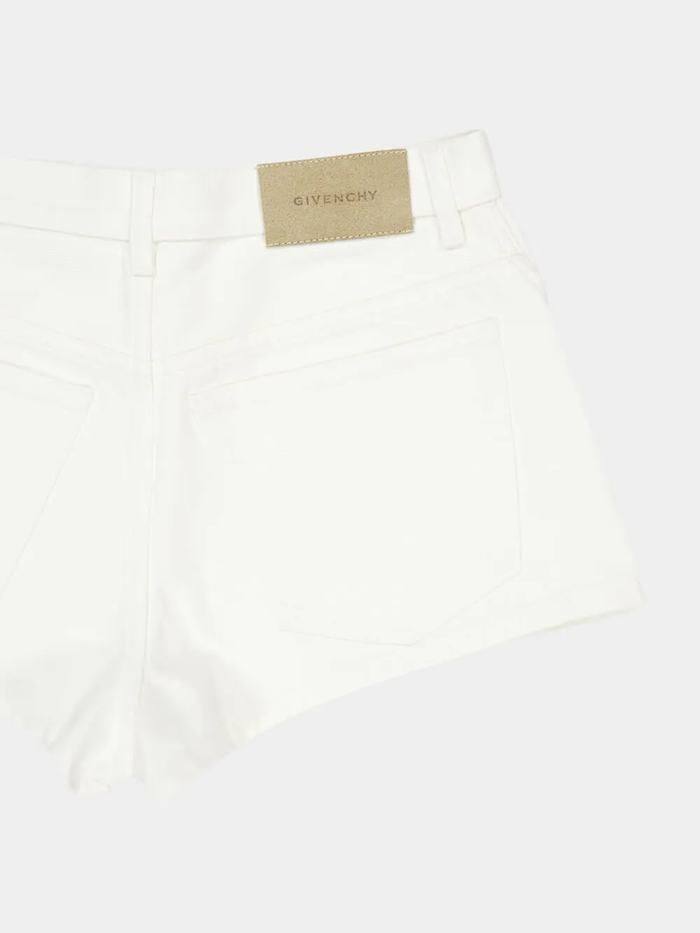 White Polaris Denim Shorts sold by Fashion Clinic product image thumbnail 3