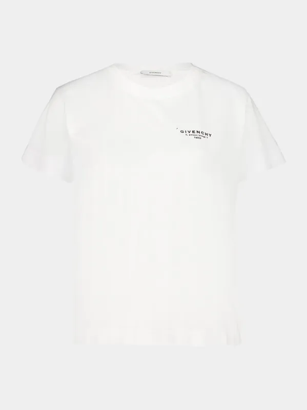 White Logo Cotton T-Shirt sold by Fashion Clinic