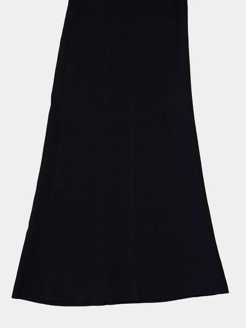 Black Fluid Flared Viscose Trousers sold by Fashion Clinic product image thumbnail 4