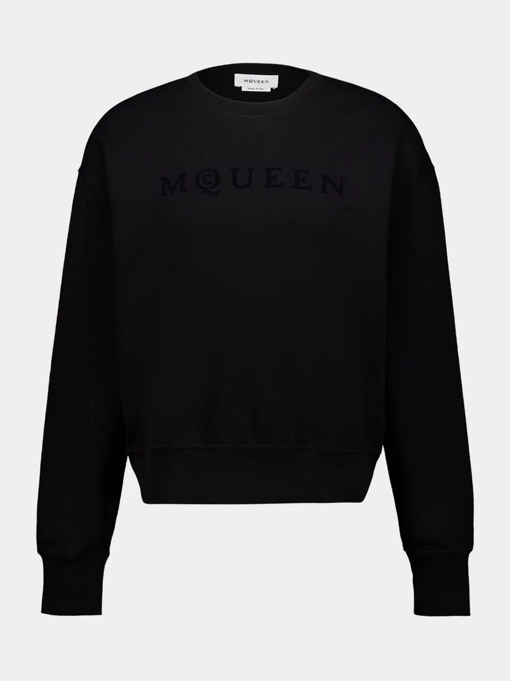 Black Logo Cotton Sweatshirt sold by Fashion Clinic
