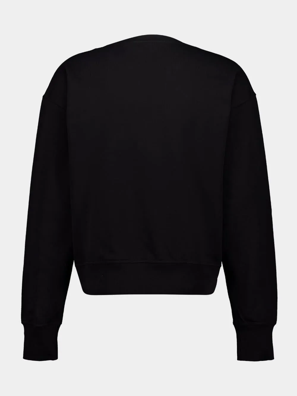 Black Logo Cotton Sweatshirt sold by Fashion Clinic product image thumbnail 2