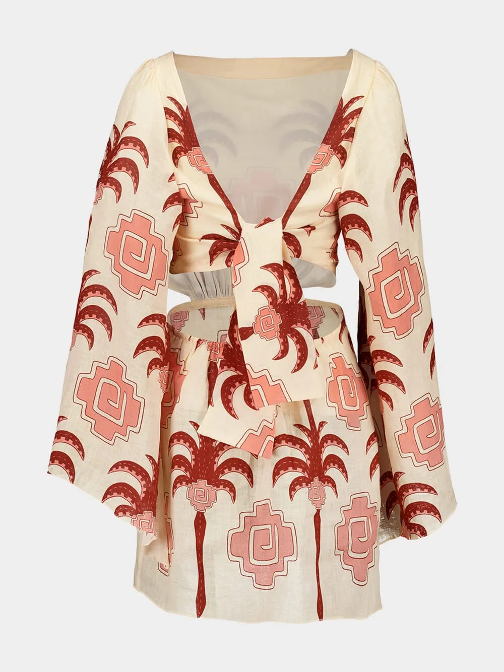 Wave After Wave Linen Mini Dress sold by Fashion Clinic product image thumbnail 2