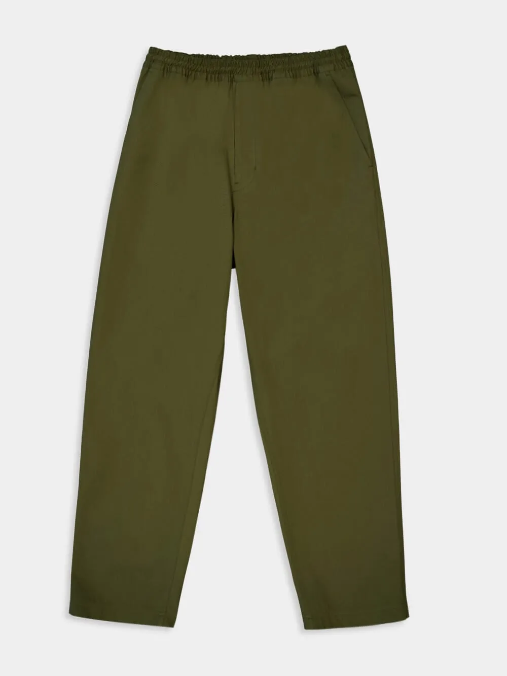 Militare Green Straight-Fit Poplin Trousers sold by Fashion Clinic product image thumbnail 5