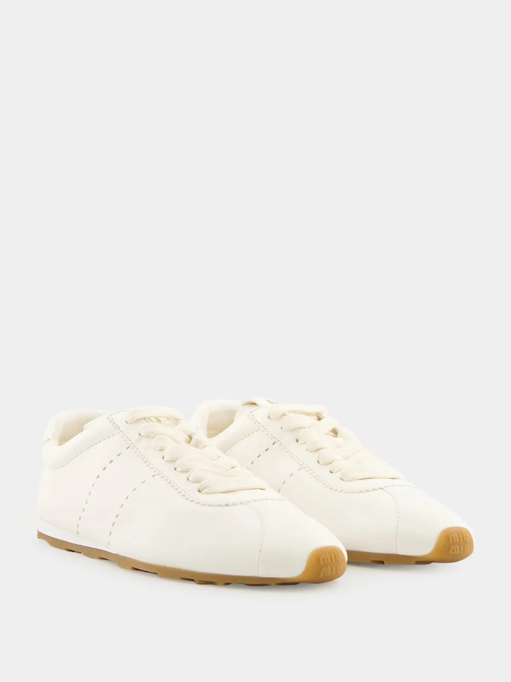 Ivory Plume Nappa Leather Sneakers sold by Fashion Clinic product image thumbnail 3