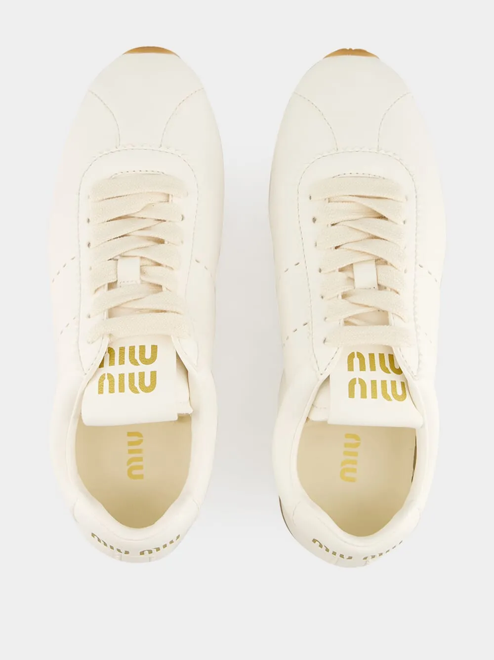 Ivory Plume Nappa Leather Sneakers sold by Fashion Clinic product image thumbnail 4