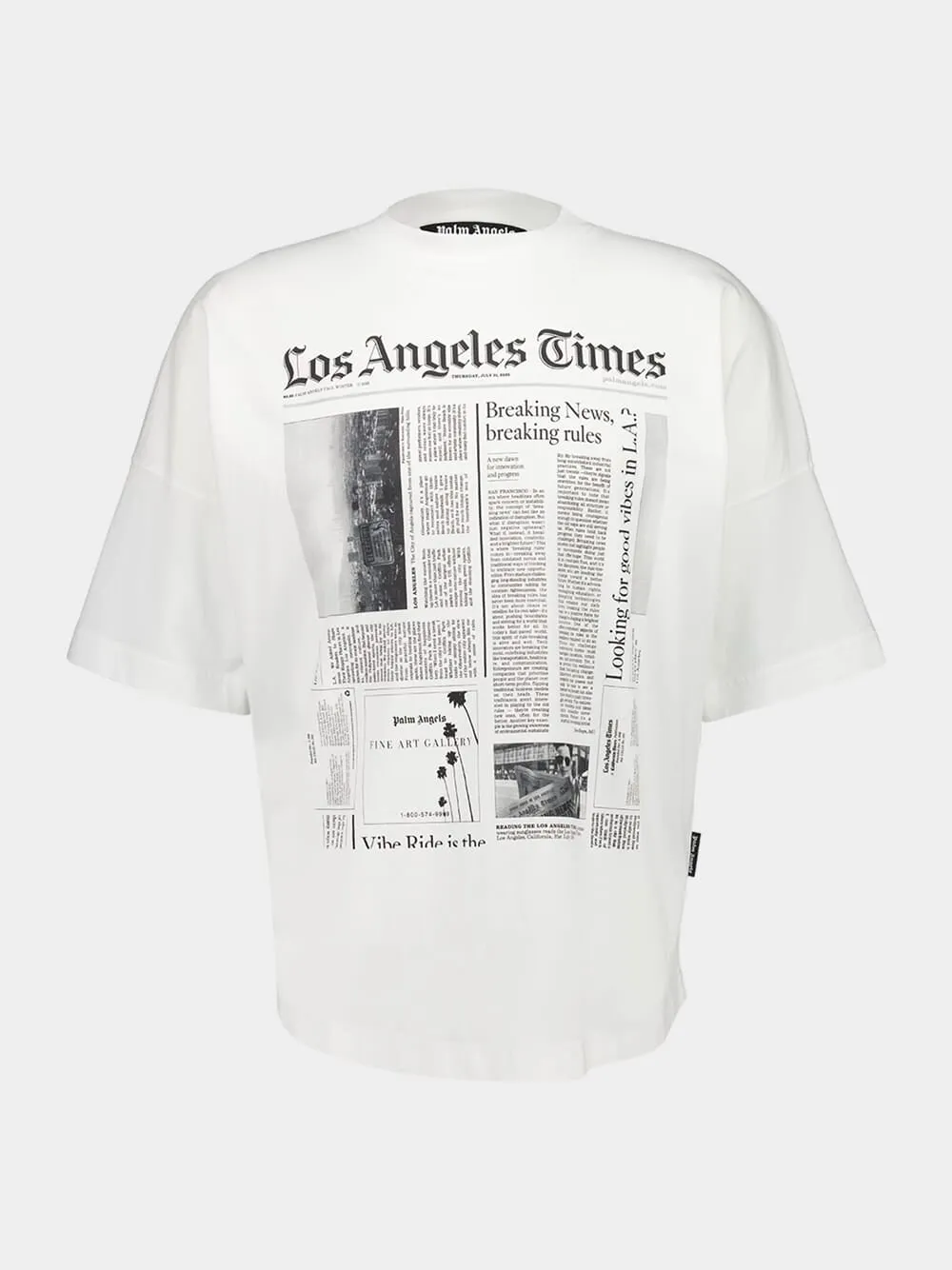 White PA x LA Times Oversized News T-Shirt sold by Fashion Clinic