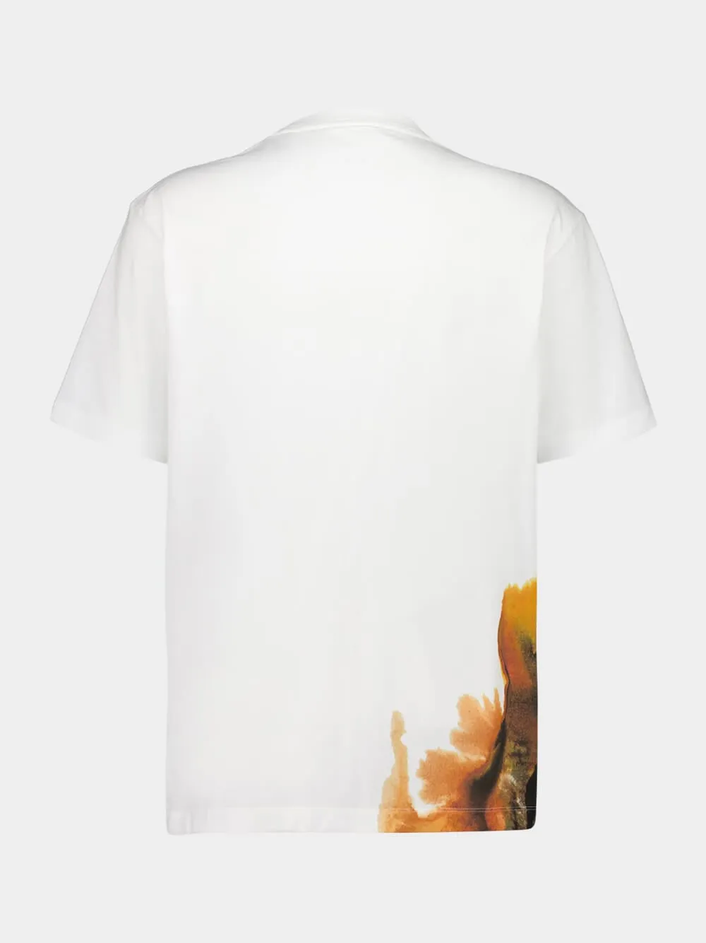 White Oversized T-Shirt with Amber Ink Print sold by Fashion Clinic product image thumbnail 4