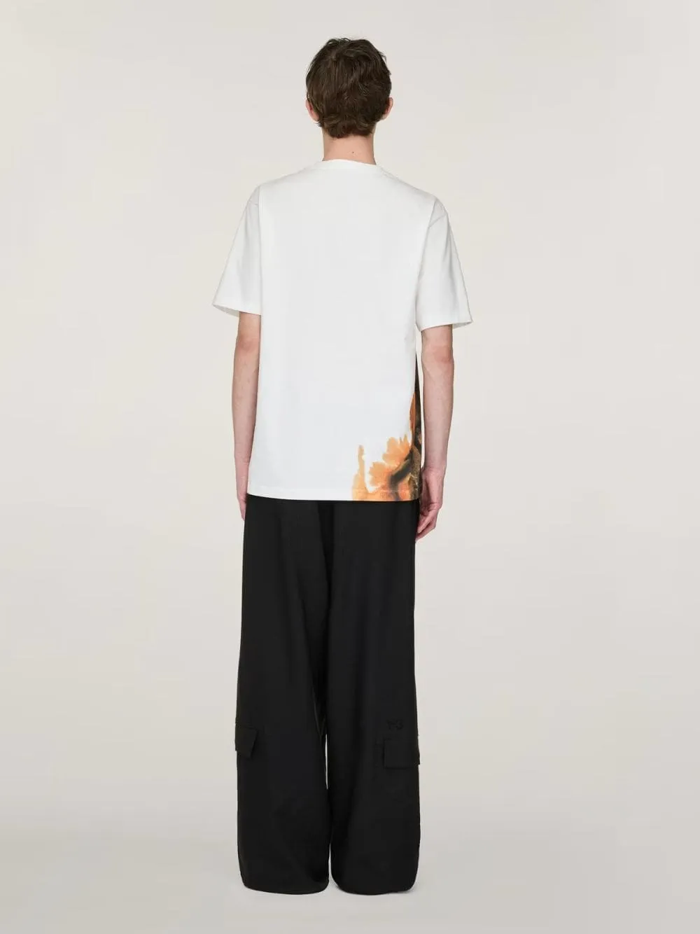 White Oversized T-Shirt with Amber Ink Print sold by Fashion Clinic product image thumbnail 3