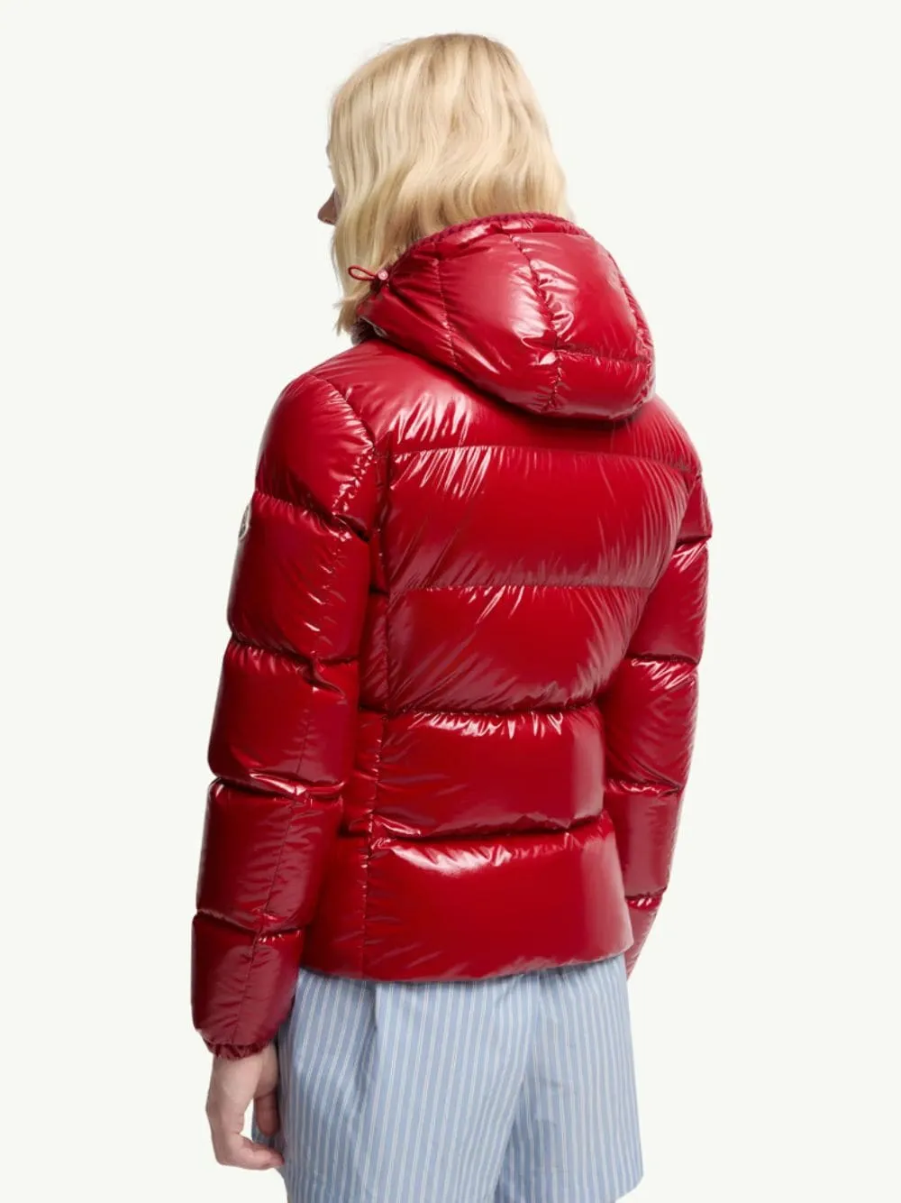 Red Glareins Braided Trim Short Down Jacket sold by Fashion Clinic product image thumbnail 4