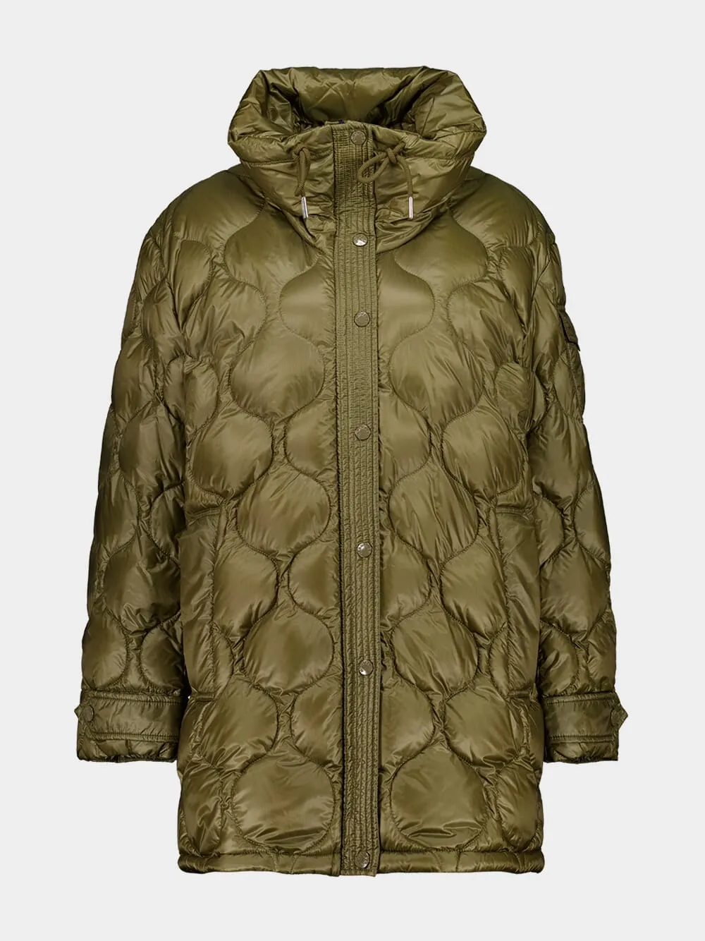 Olive Green Lombi Quilted Down Jacket sold by Fashion Clinic product image thumbnail 2