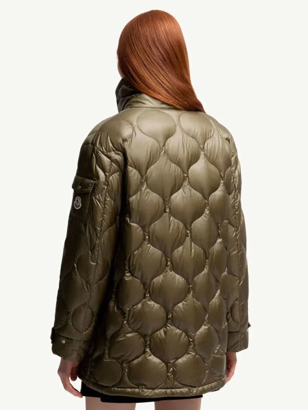 Olive Green Lombi Quilted Down Jacket sold by Fashion Clinic product image thumbnail 3