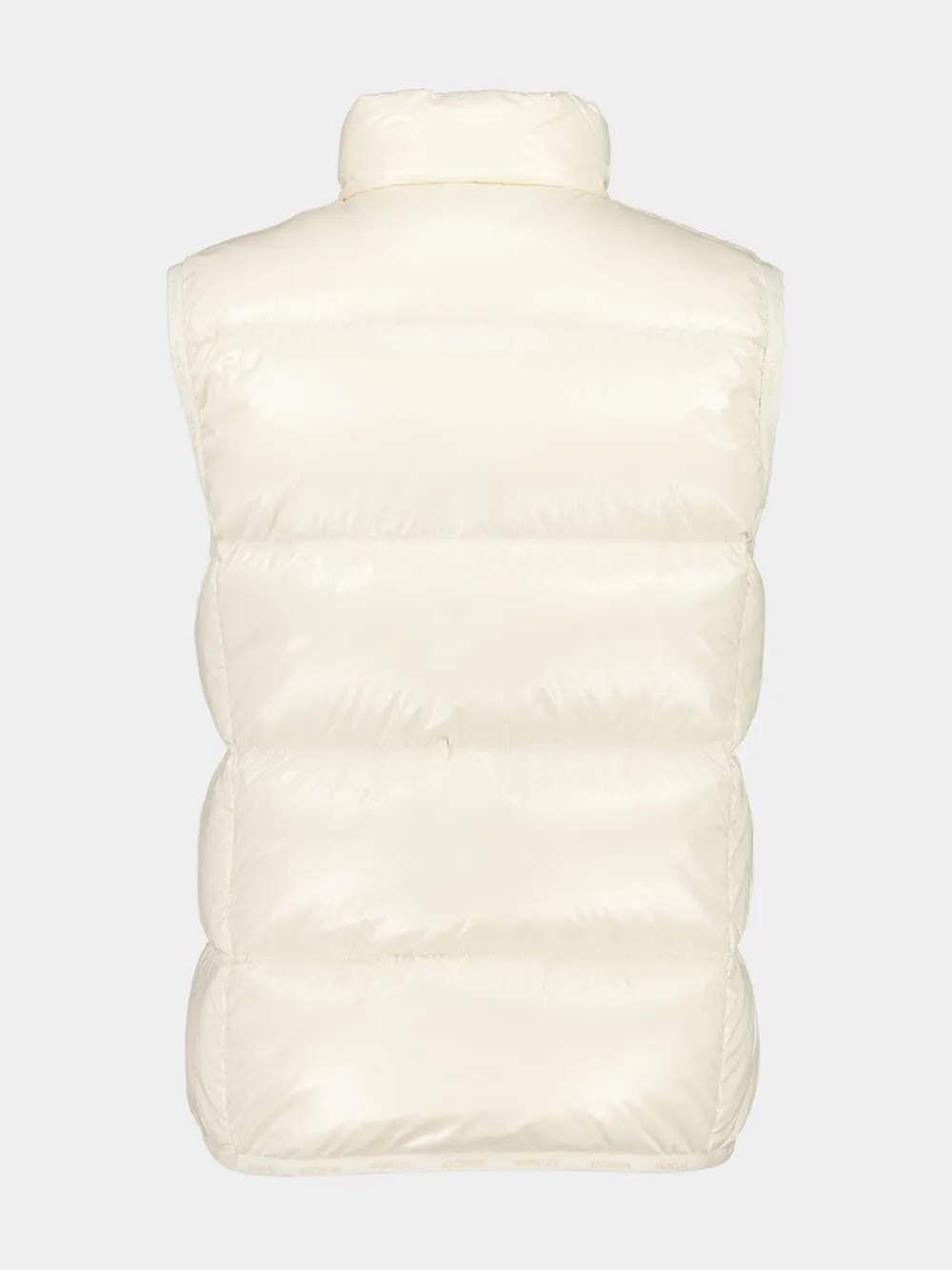 White Badia Glossy Nylon Down Gilet sold by Fashion Clinic product image thumbnail 3