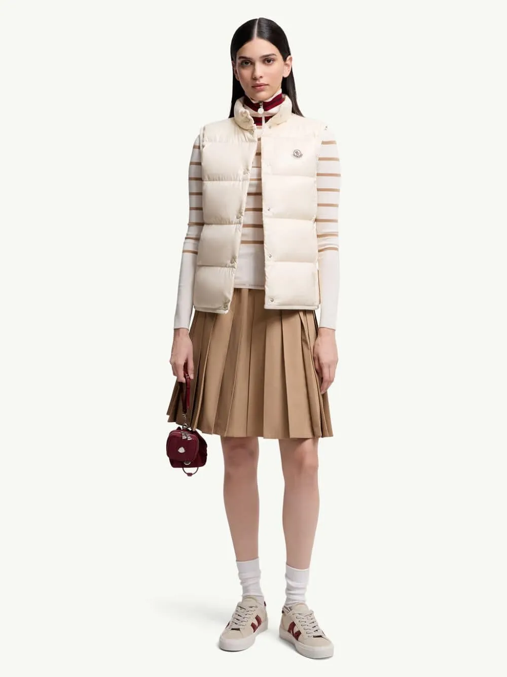 White Badia Glossy Nylon Down Gilet sold by Fashion Clinic product image thumbnail 2