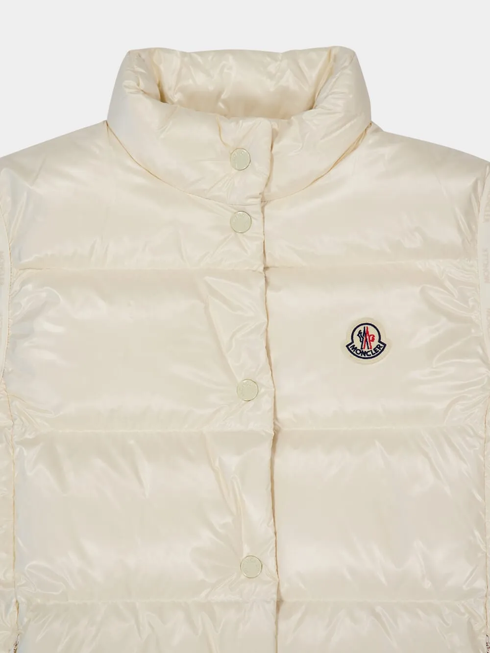 White Badia Glossy Nylon Down Gilet sold by Fashion Clinic product image thumbnail 5