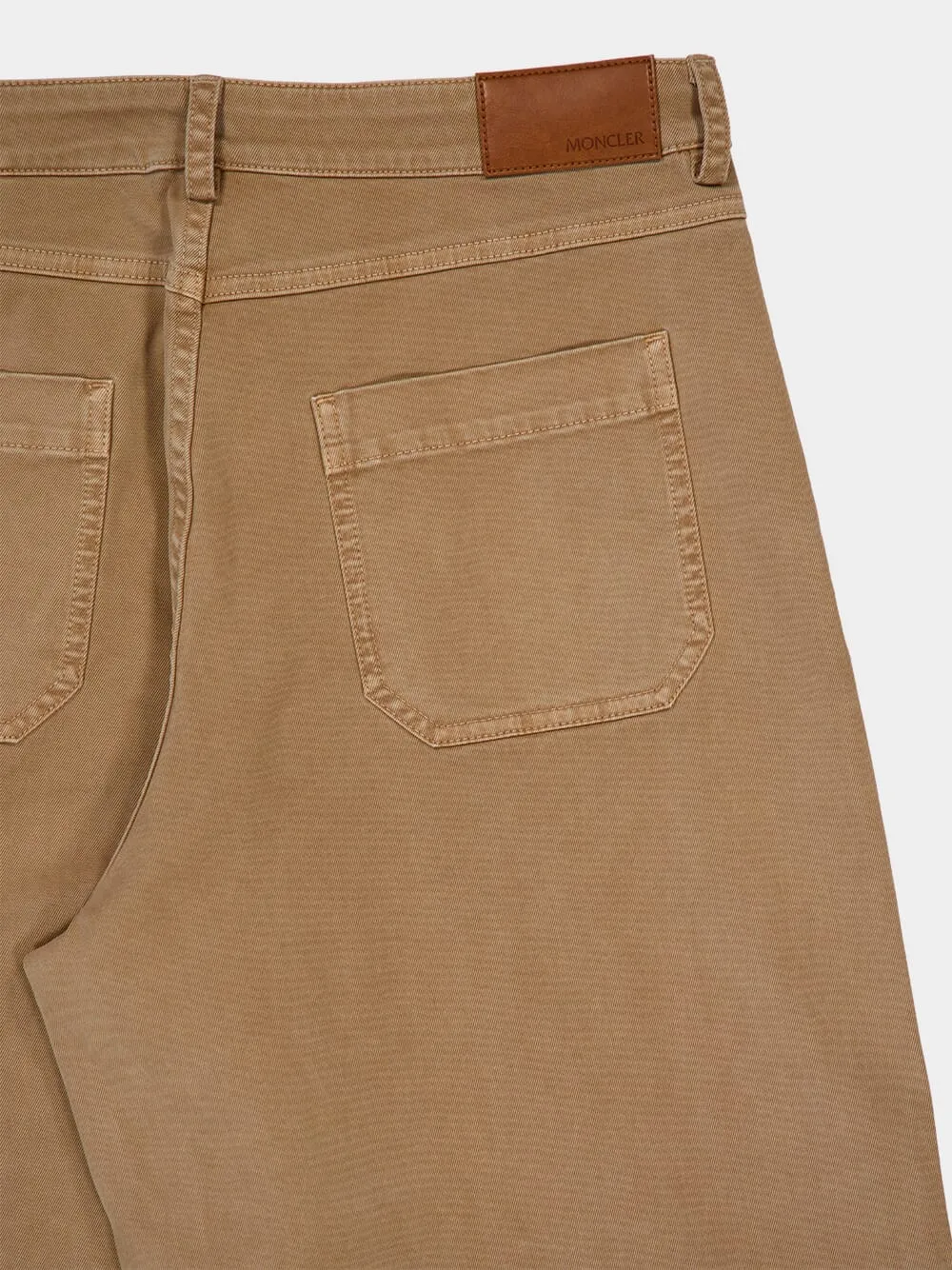 Light Beige High-Waisted Wide-Leg Trousers sold by Fashion Clinic product image thumbnail 4