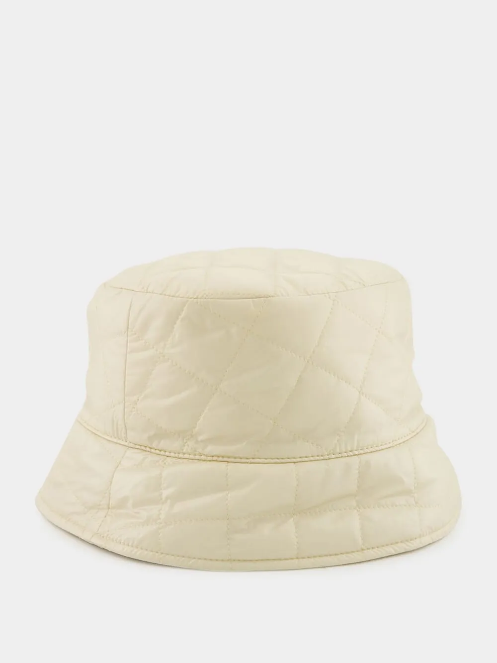 Light Beige Diamond-Quilted Bucket Hat sold by Fashion Clinic product image thumbnail 3