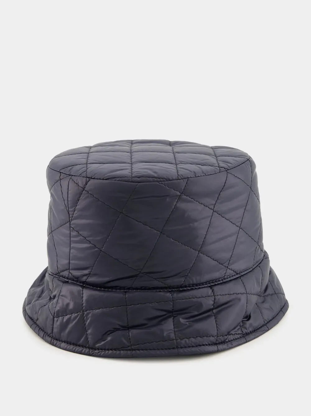 Navy Diamond-Quilted Bucket Hat sold by Fashion Clinic product image thumbnail 3